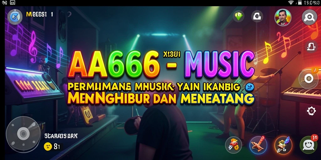 Tampilan gameplay AA666 yang penuh warna dan dinamis.
