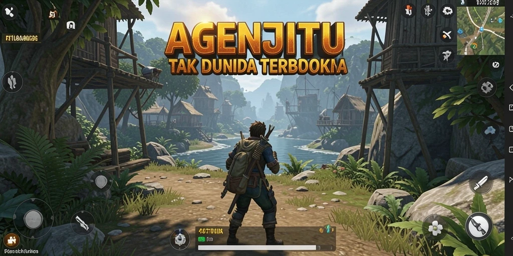 Tampilan gameplay AGENJITU menampilkan petualangan seru di dunia terbuka.