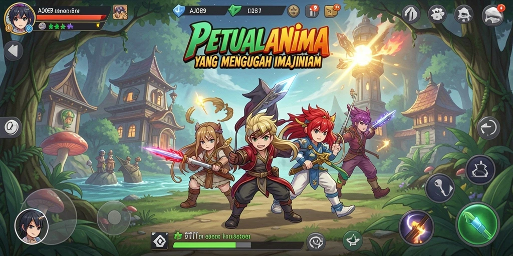 Screenshot AJO89 menampilkan gameplay yang seru dan karakter Anime yang atraktif.