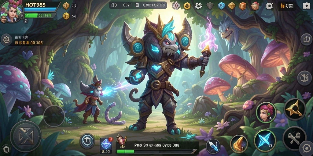 Screenshot menampilkan aksi seru dalam gameplay HOT985 di dunia petualangan.