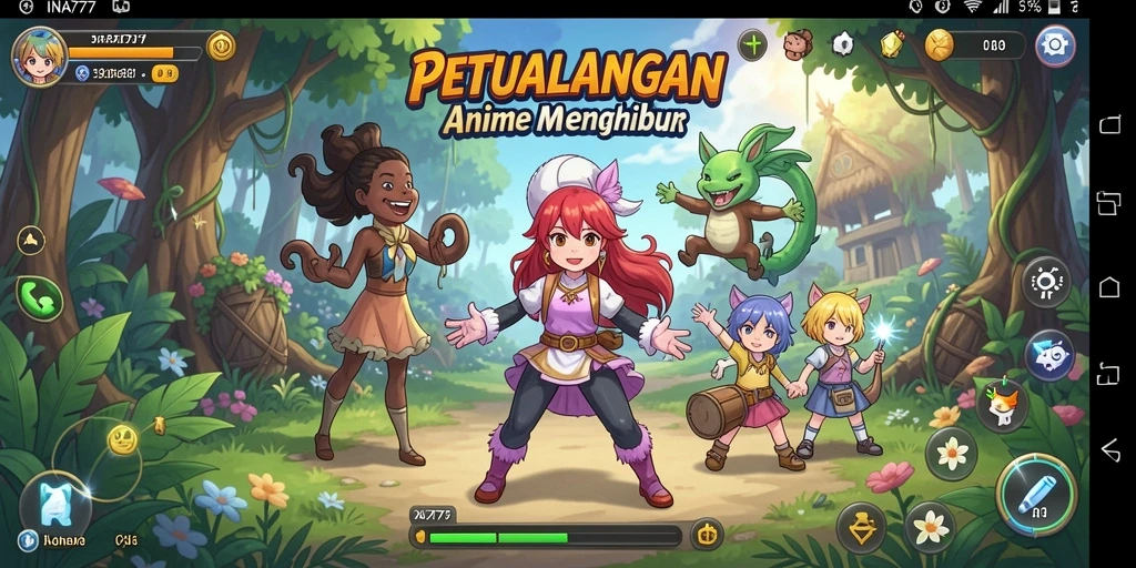 Screenshot menampilkan karakter Anime dalam aksi bertarung.