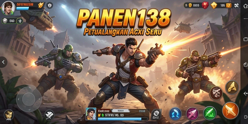 Tangkapan layar dari gameplay PANEN138 menunjukkan aksi penuh ketegangan.