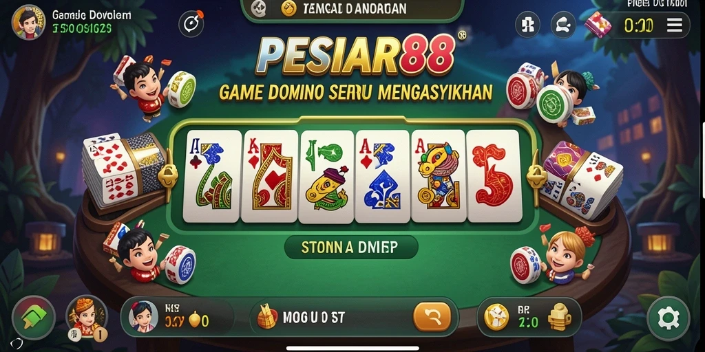Tampilan gameplay seru dari PESIAR88 saat bermain Domino.