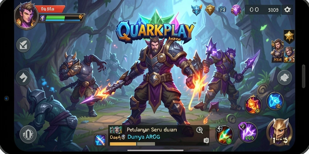 Tampilan gameplay <strong>QUARKPLAY</strong> yang penuh aksi dan petualangan seru.