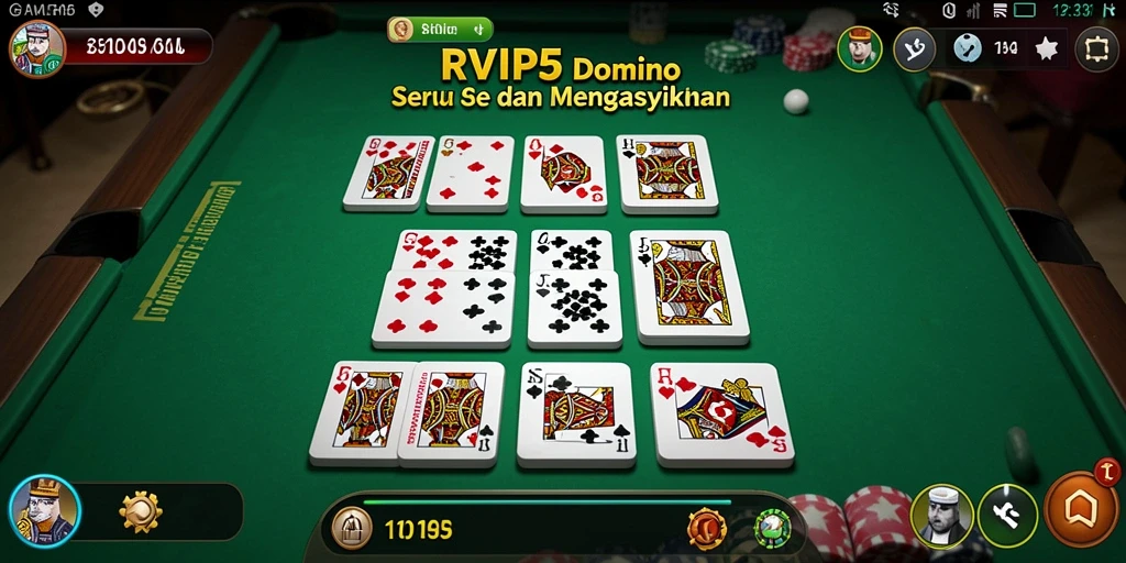 Tampilan gameplay seru dari RVIP5 dengan fitur Domino.