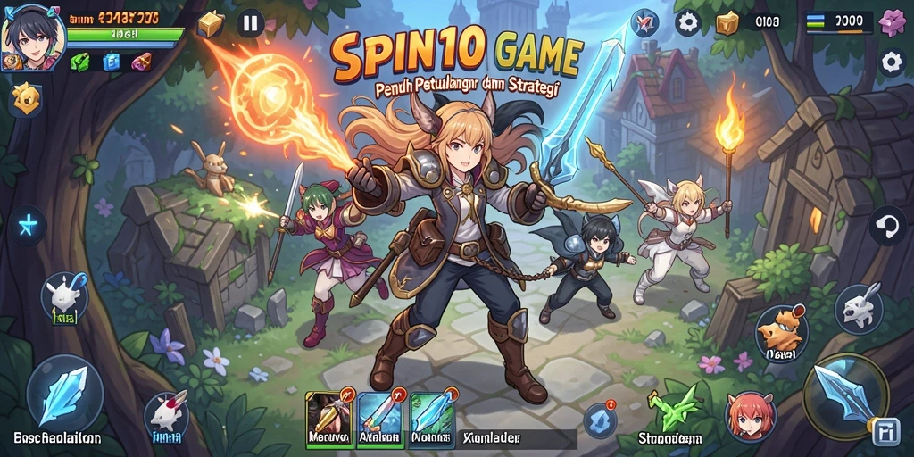 Tampilan gameplay SPIN101 dengan karakter anime yang dinamis.
