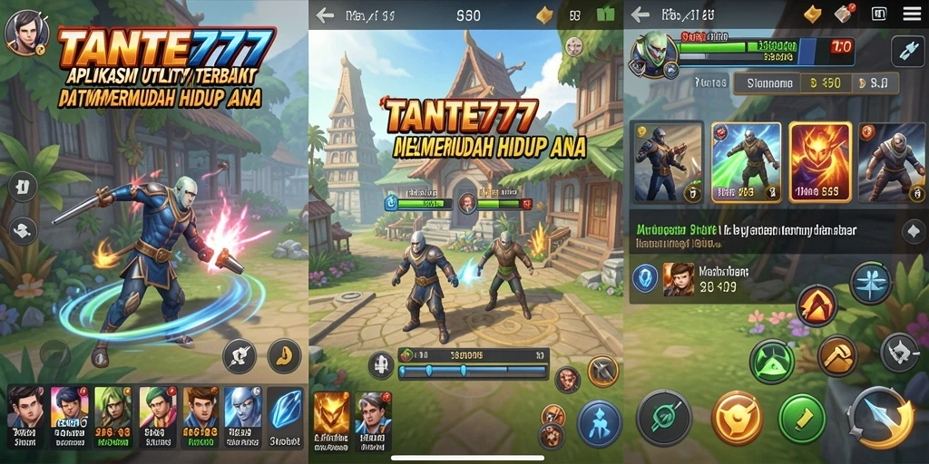 Tampilan antarmuka TANTE777 yang intuitif dan menarik.